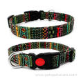 Custom Bohemia Ethnic Style Tweed Canvas Dog Collar